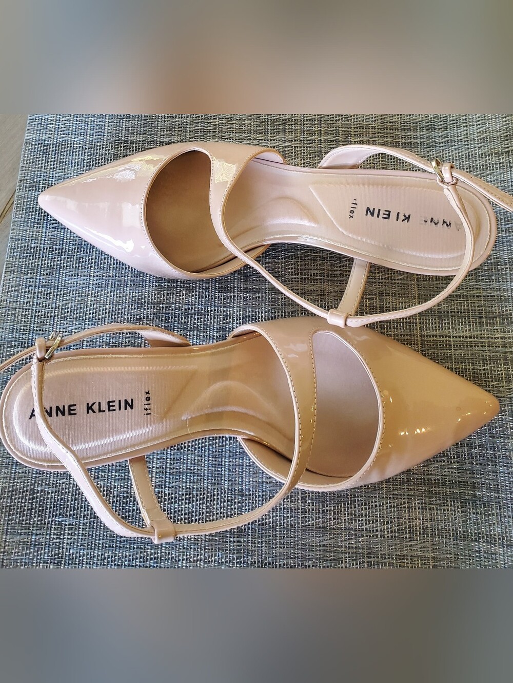 Anne Klein Iflex Women’s Pointed-Toe Slingback Pumps in Nude Size 9 - Picture 4 of 5